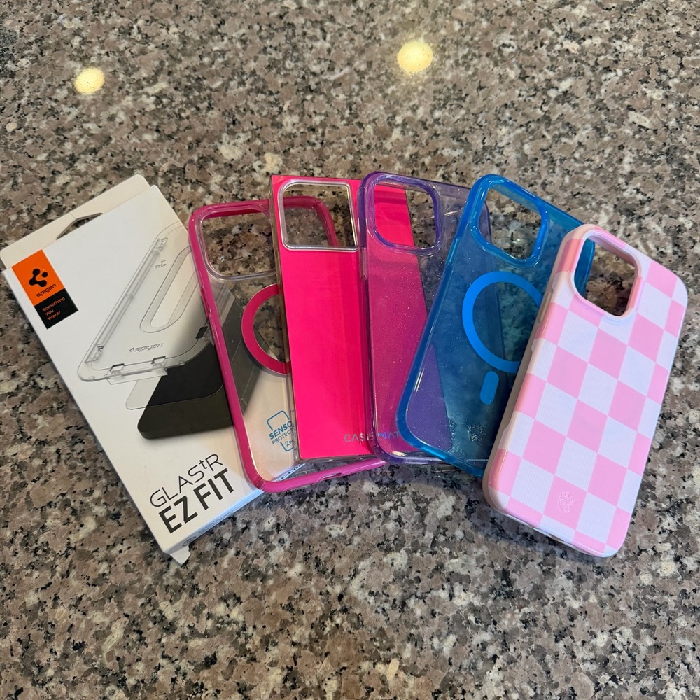 EUC iPhone 14 Pro Max Cases (5) & NEW Screen Protector (1)